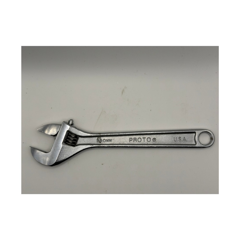 Proto 710 Adjustable Wrench 10 Inch 250mm Made in USA Silver Satin Finish Tool